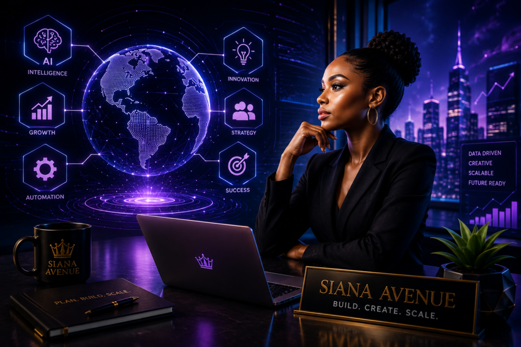 Siana Avenue AI innovation workspace with digital technology and business growth